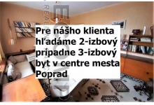 Obrázok pre Pre nášho klienta hľadáme byt v centre mesta Poprad