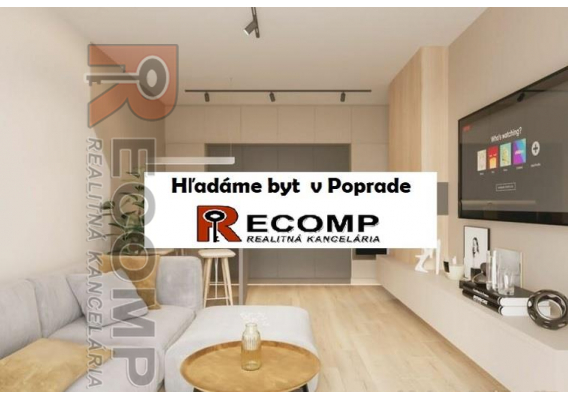 Obrázok pre Pre nášho klienta hľadáme 2-izbový byt v novostavbe v Poprade