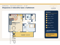 Obrázok pre Priestranný 2-izbový byt s veľkým balkónom v historickom centre Kežmarku